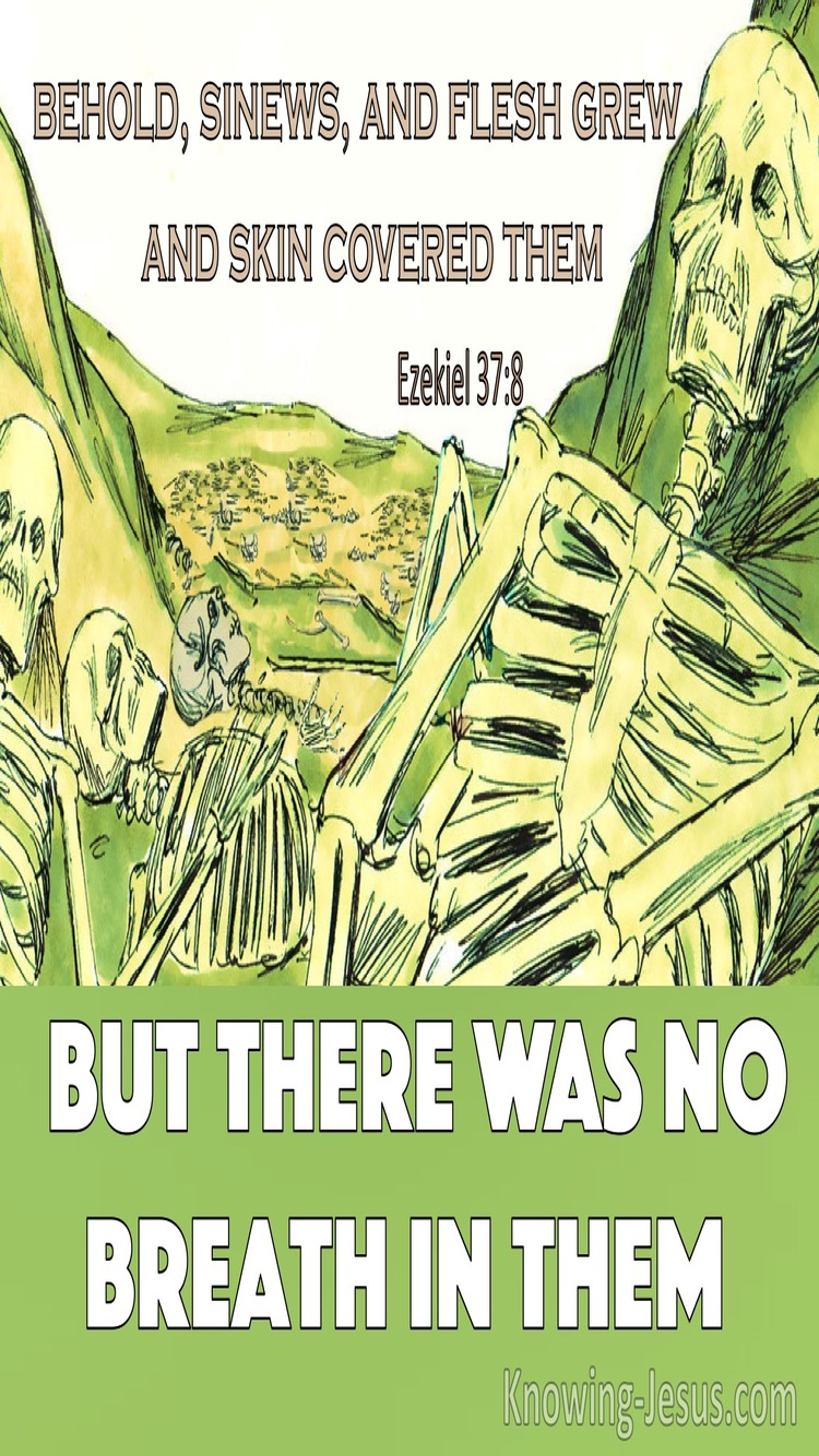 Ezekiel 37:8 The Valley Of Dry Bones (green)